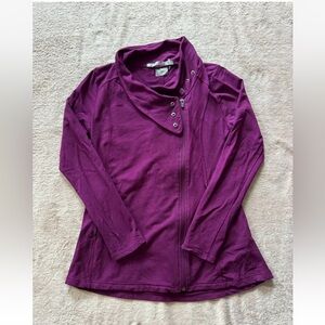 ATHLETA Women’s Twist Wrap Pullover‎ Hooded Athletic Top Purple Size Small